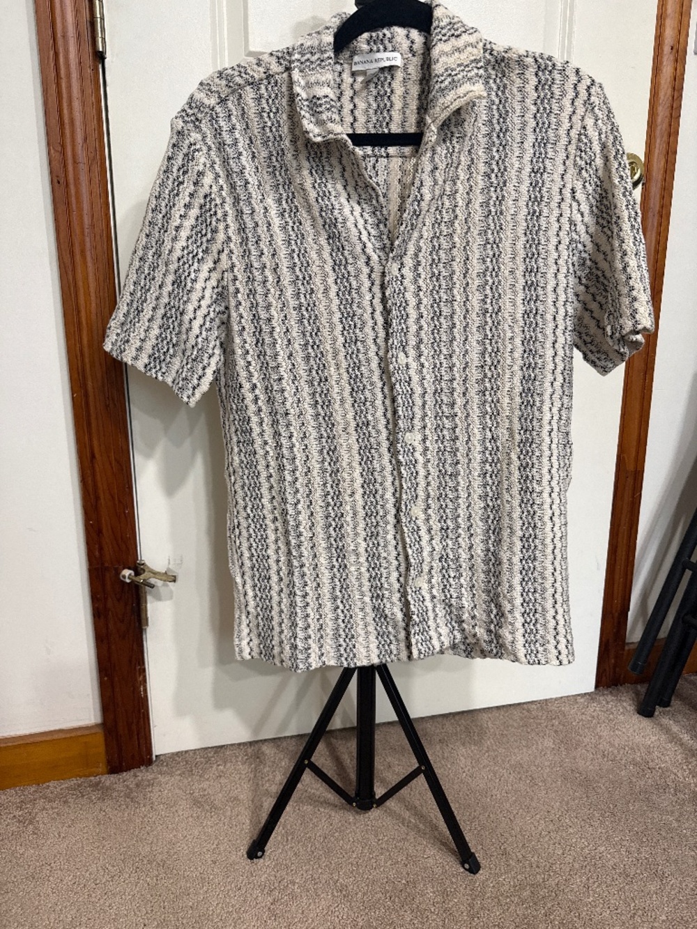 Banana Republic Vertical Striped Knit Shirt